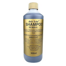 말 교배 장비 GOLD LABEL  szampon ziołowy Herbal dla konia 500 ml