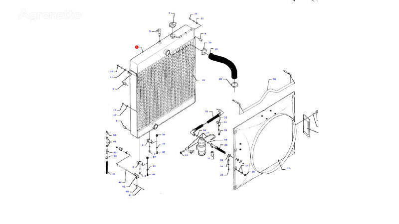 엔진 냉각 라디에이터 Massey Ferguson Massey Fergusson MF 30 D28784397